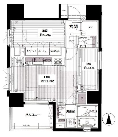 リビオレゾン大手町 間取り