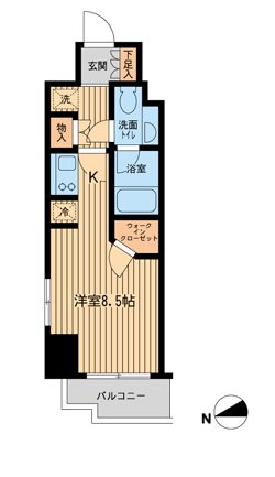 ファインアドレス新御徒町   間取り