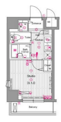 ガーラステーション新富町  間取り