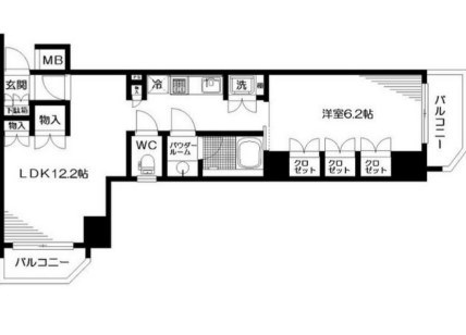 日神デュオステージ新宿若松町 間取り