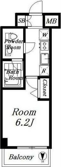 プレール・ドゥーク早稲田Ⅱ 間取り