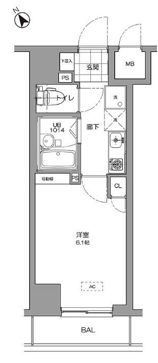 スカイコート銀座東 間取り