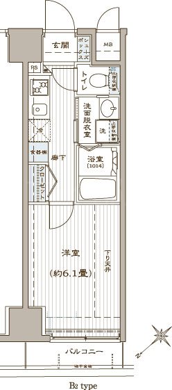 ZOOM銀座2丁目Second 間取り
