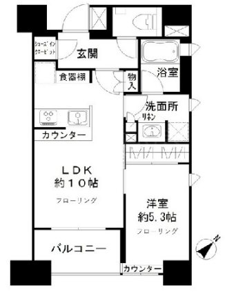 パークリュクス築地 間取り