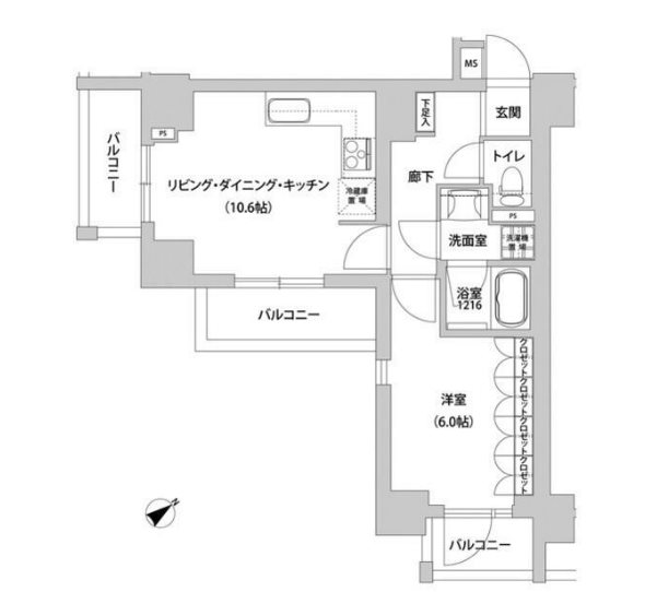 メトロステージ上野      間取り
