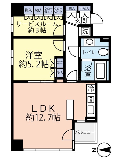 シュロス神田五軒町ツインフォルム 間取り