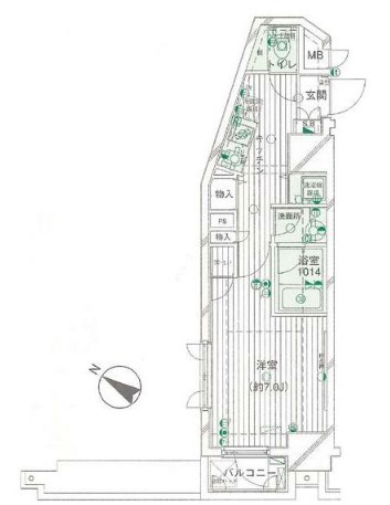 パークウェル市ヶ谷 間取り