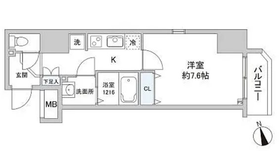 スカイグランデ日暮里 間取り