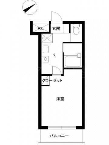 スカイコート市ヶ谷第5 間取り