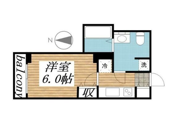 プレイス浅草橋  202号室 間取り