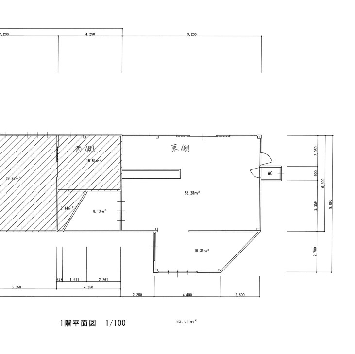 マルマサ店舗 東側 間取り