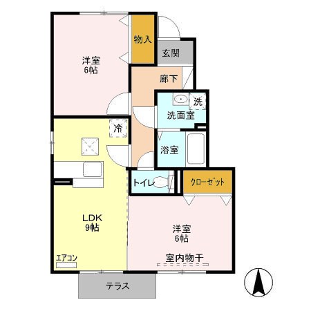 パークビュー元総社弐番館　 間取り図