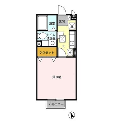 ナカイパレスB 間取り図