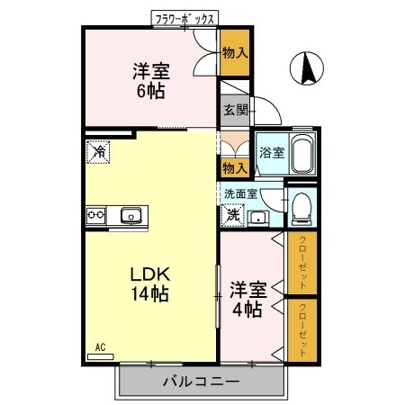 ヴィラ・ウィローⅠ 間取り図
