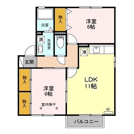 セジュールねごや 間取り図