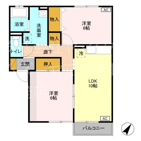 ビュークレストＤ 間取り図