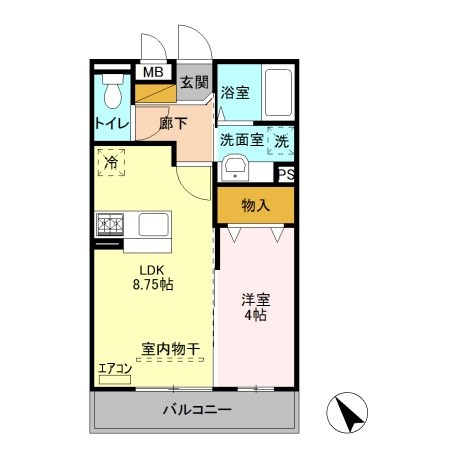 オペラハウス上大島B 間取り図