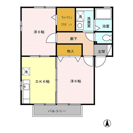 クローバーハイツＡ 間取り図