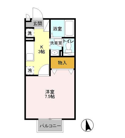 フローラハイツC 間取り図