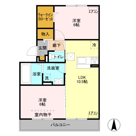 エスポワール明神 間取り図