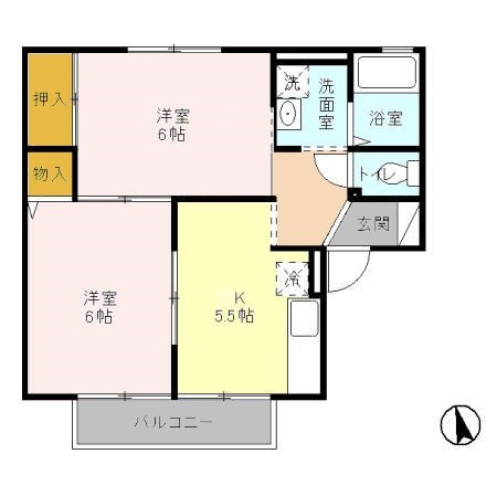 フローラハイツA  間取り図