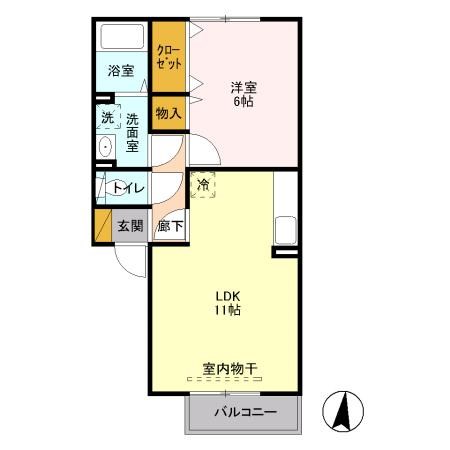 ヴィラオーネストＢ 間取り図