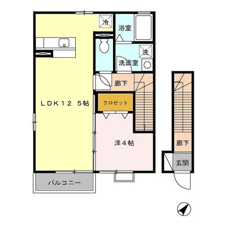 ルミエール大友ABCD  間取り図