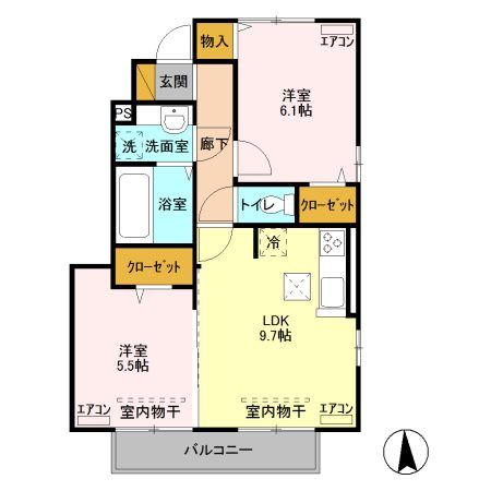 フェリーチェ２ 間取り図