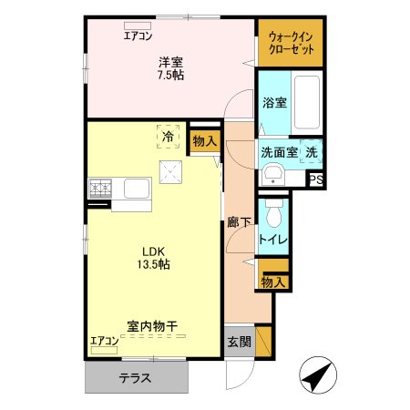 アリコ・ブランA 間取り図