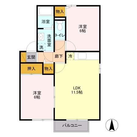 サンライズヒルA 間取り図