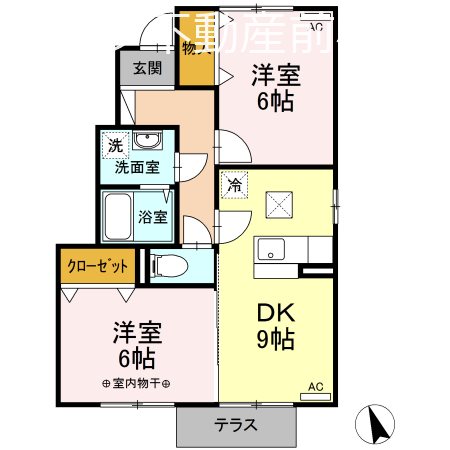 グランメールA 間取り図