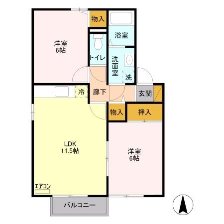 サンライズヒルC 間取り図