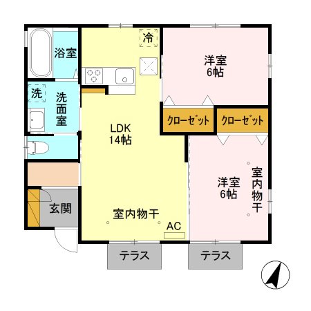シャンドフルール 間取り図