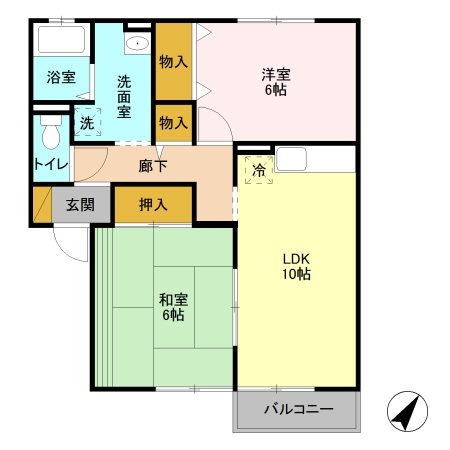 ビュークレストB 間取り図
