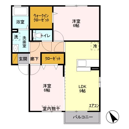コンフォートB 間取り図