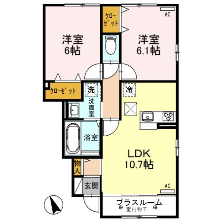 ルビーＢ 間取り図