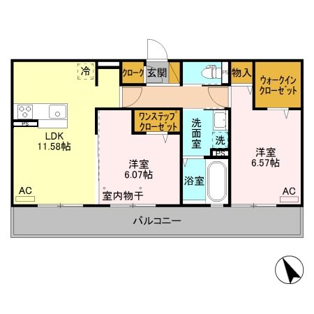 クレアシオン城北 間取り図