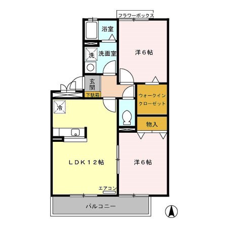 サンビレッジ高崎B 間取り図