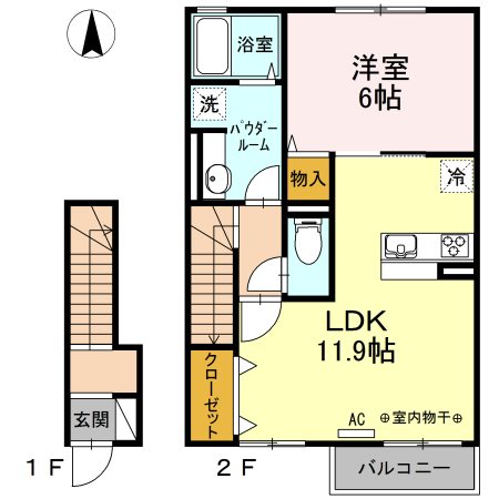 フォンティーヌOZ　Ⅱ 間取り図