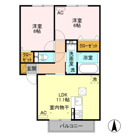 セゾン　ド　ルミエール 間取り図