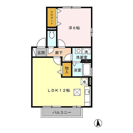 クラージュタウンC 間取り図