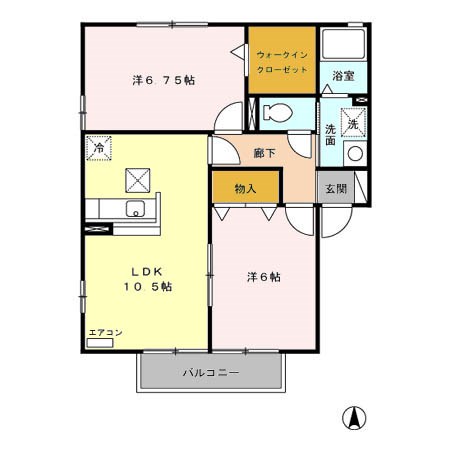 サニーウェルＡＢ 間取り図