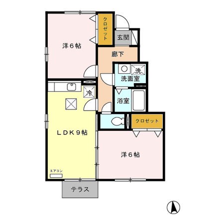 グランメール朝日 間取り図
