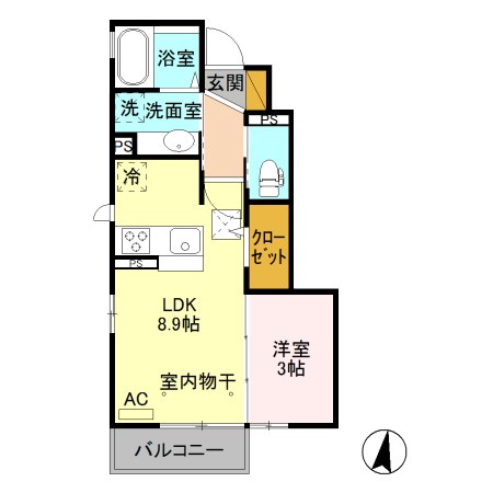 セジュール赤城C 間取り図