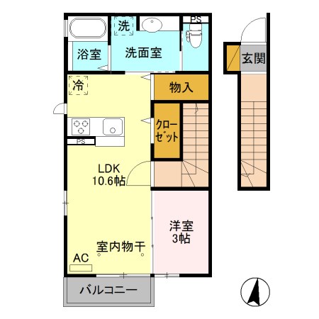 セジュール赤城C 間取り図