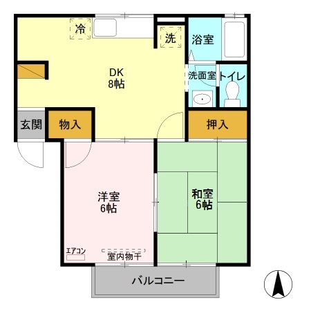 セジュール藤塚A 間取り図