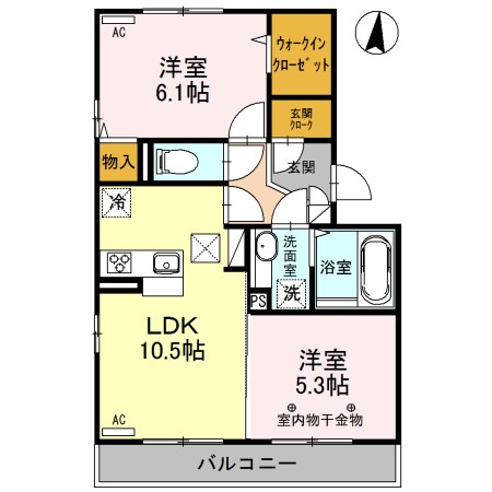 リヴェールマリーズD 間取り図