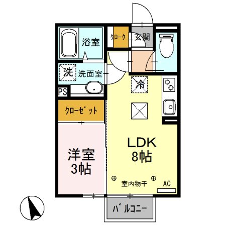 コンツェルト貝沢Ａ 間取り図