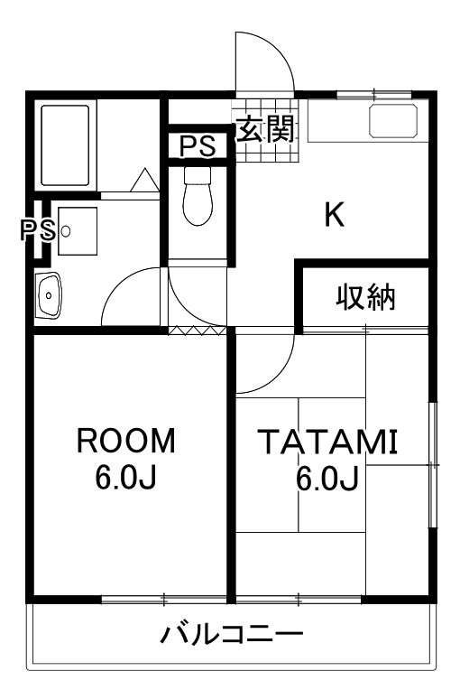 ハイツくろさき 間取り図