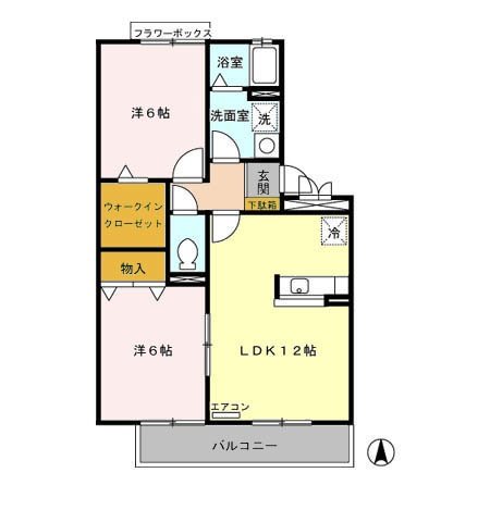 サンビレッジ高崎B 間取り図